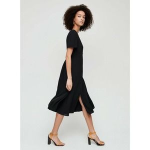Aritzia Babaton Elin Midi Dress Button Front